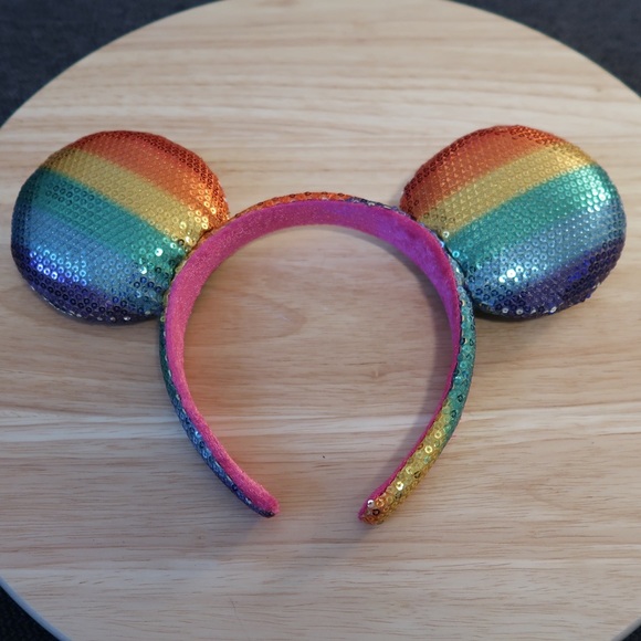Disney: Mickey Mouse Ears - Rainbow Sequined - Picture 2 of 2